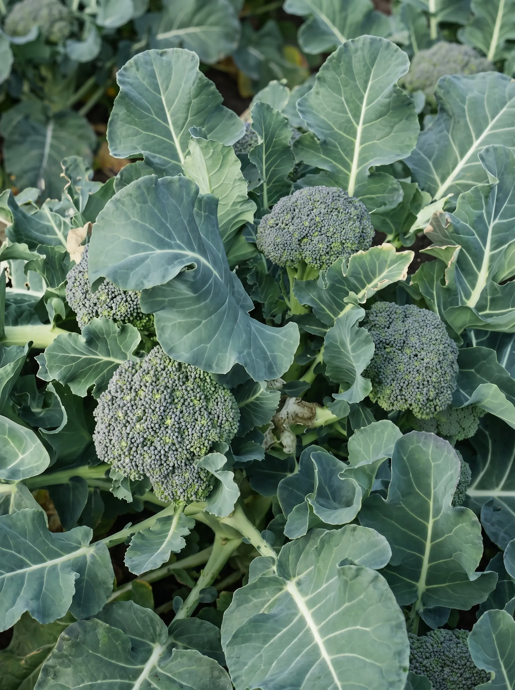 Cultivo de brócoli en desarrollo